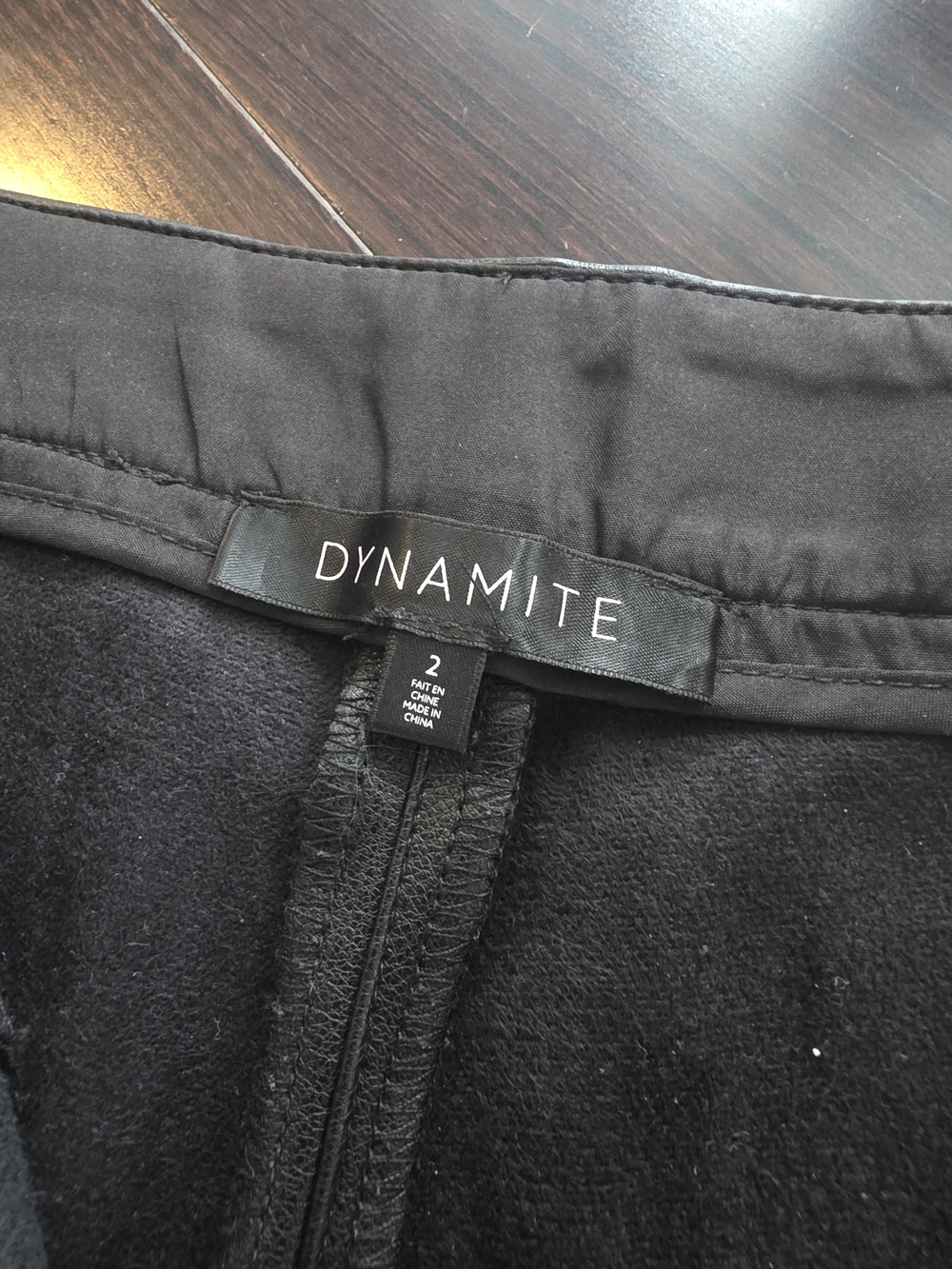 Dynamite Black Faux Leather Wide-Leg Pants - Picture 6 of 9